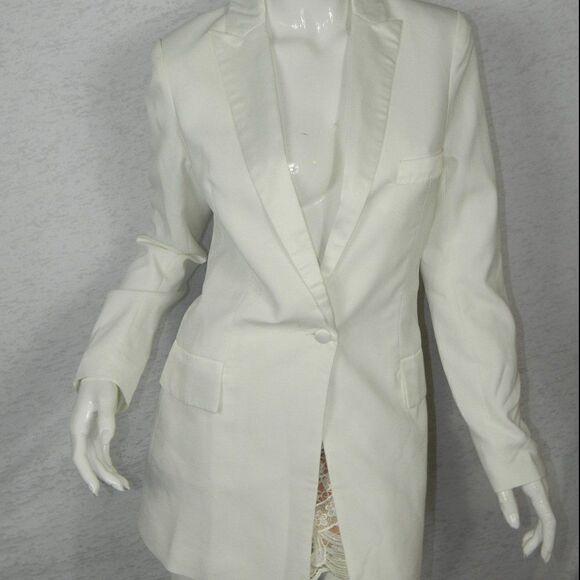 Blessed are the Meek Blazer Size 4 White Tuxedo Oversize Menswear - Picture 5 of 11